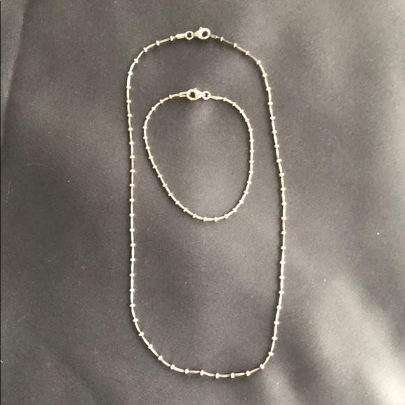 Jewelry - Sterling silver necklace and bracelet from Italy